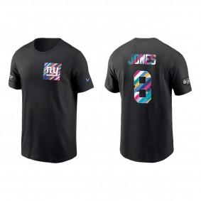 Men's New York Giants Daniel Jones Black 2023 NFL Crucial Catch T-Shirt