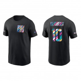 Men's Los Angeles Chargers Justin Herbert Black 2023 NFL Crucial Catch T-Shirt