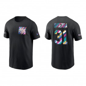 Men's New York Giants Matt Breida Black 2023 NFL Crucial Catch T-Shirt