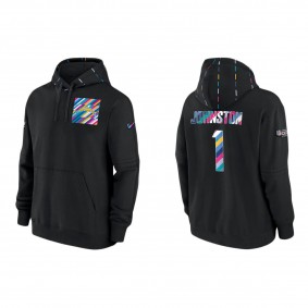 Men's Los Angeles Chargers Quentin Johnston Black 2023 NFL Crucial Catch Hoodie