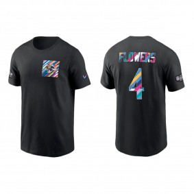 Men's Baltimore Ravens Zay Flowers Black 2023 NFL Crucial Catch T-Shirt